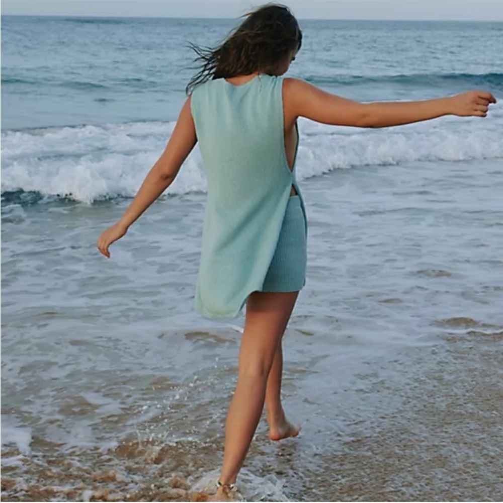 Free People Beach Miranda Sweater Set in Blues Haze Sz L - Picture 3 of 12